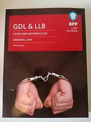 Seller image for GDL & LLB cases and materials on criminal law 7th edition for sale by WeBuyBooks