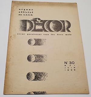 Décor - Organe officiel des Anciens Elèves de l'Ecole Boulle - N.30 Mai/ Juin 1935