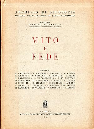 Imagen del vendedor de Mito e Fede a la venta por Messinissa libri