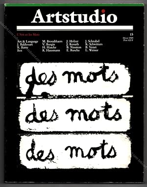 Seller image for ARTSTUDIO N15 - L'Art et les Mots. for sale by Librairie-Galerie Dorbes Tobeart