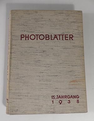 Photoblätter. 15. Jahrgang 1938/ 12 Hefte Leinen gebunden.