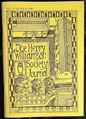 Imagen del vendedor de The Henry Williamson Society Journal March 1993 Number 27 a la venta por Shore Books