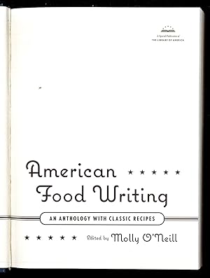 Bild des Verkufers fr American Food Writing: An Anthology with Classic Recipes zum Verkauf von Sergio Trippini