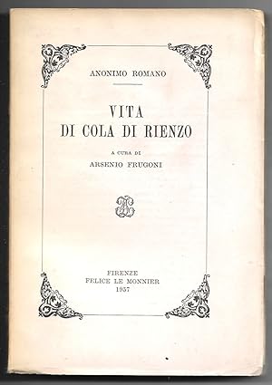 Bild des Verkufers fr Vita di Cola di Rienzo zum Verkauf von Sergio Trippini