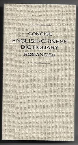 Bild des Verkufers fr Concise - English-Chinese Dictionary Romanized zum Verkauf von Sergio Trippini