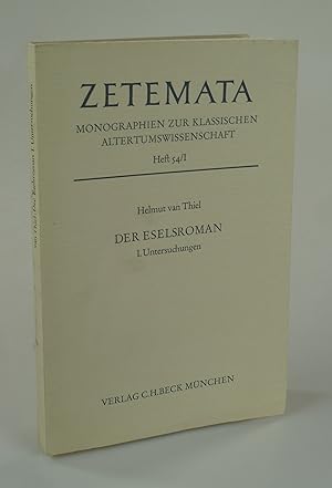 Bild des Verkufers fr Der Eselsroman I. Untersuchungen. zum Verkauf von Antiquariat Dorner