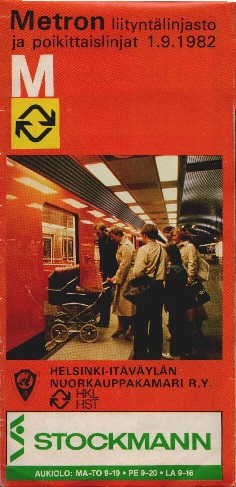 Seller image for Metron liityntlinjasto ja poikittaislinjat 1.9.1982 Nuorkauppakamari ry for sale by Schrmann und Kiewning GbR