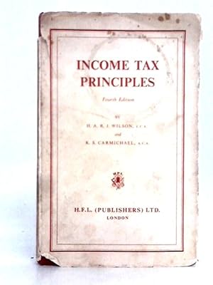 Bild des Verkufers fr Income Tax Principles zum Verkauf von World of Rare Books