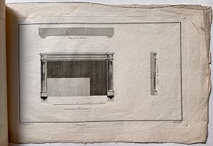 Antique set of prints, etching | Xe Cahier K. Chambranles de cheminées (open haarden), published ...
