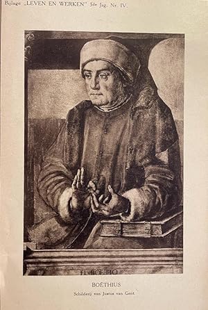 [Reproduction, 20th century] Portret of Boethius, after the painting: Schilderij van Justus van G...