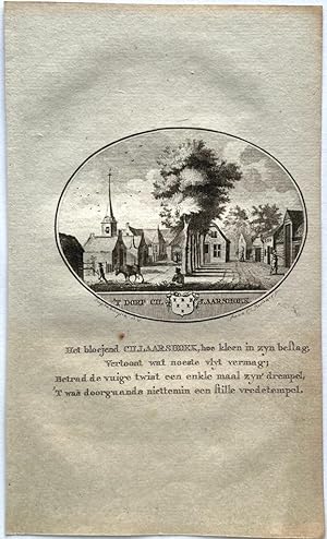 [Original city view, antique print] 't Dorp Cillaarshoek, engraving made by Anna Catharina Brouwe...