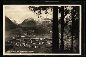 Bild des Verkufers fr Ansichtskarte Bludenz, Ortsansicht mit Schesaplana zum Verkauf von Bartko-Reher