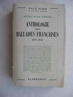 Image du vendeur pour Anthologie des ballades franaises 1892-1941 mis en vente par La Bouquinerie des Antres