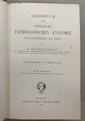Imagen del vendedor de Lehrbuch der speziellen pathologischen Anatomie fr Studierende und rzte a la venta por Frans Melk Antiquariaat
