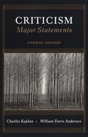 Seller image for Criticisms: Major Statements for sale by WeBuyBooks