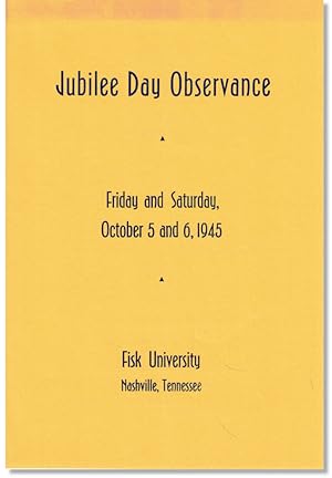 Jubilee Day Observance Friday and Saturday October 5 and 6, 1945
