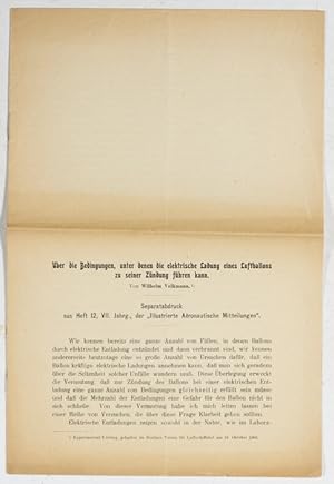 Über die Bedingungen, unter denen die elektrische Ladung eines Luftballons zu seiner Zündung führ...