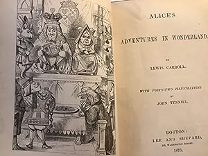 Image du vendeur pour Alice's Adventures in Wonderland. (The Scarce Second Edition). With the charming bookplate of noted mystery writer Carolyn Wells on the front paste-down. mis en vente par Brainerd Phillipson Rare Books