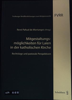 Bild des Verkufers fr Mitgestaltungsmglichkeiten fr Laien in der katholischen Kirche : Rechtslage und pastorale Perspektive. Freiburger Verffentlichungen zum Religionsrecht ; 29 zum Verkauf von books4less (Versandantiquariat Petra Gros GmbH & Co. KG)