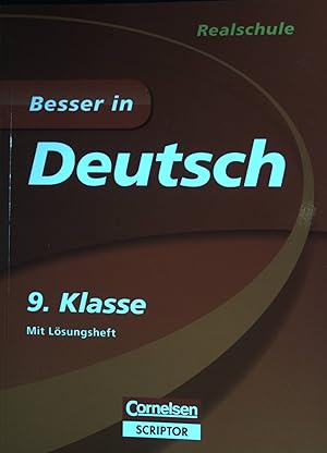 Bild des Verkufers fr Besser in Deutsch; 9. Klasse Realschule. zum Verkauf von books4less (Versandantiquariat Petra Gros GmbH & Co. KG)