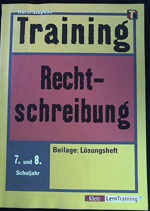 Imagen del vendedor de Training neue Rechtschreibung; Teil: Schuljahr 7./8. a la venta por books4less (Versandantiquariat Petra Gros GmbH & Co. KG)