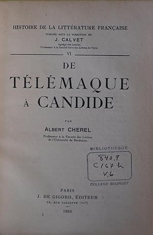 Histoire de la Littérature fr. de télémaque a Candide