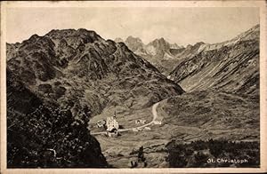 Bild des Verkufers fr Ansichtskarte / Postkarte St Christoph am Arlberg Tirol, Panorama, Berge zum Verkauf von akpool GmbH