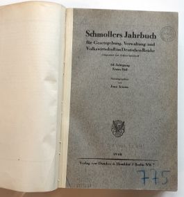 Schmollers Jahrbuch für Gesetzgebung, Verwaltung und Volkswirtschaft im Deutschen Reiche. - 64. J...