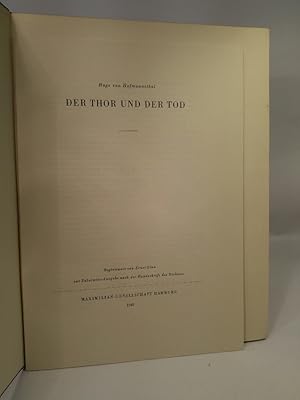 Bild des Verkufers fr Der Thor und der Tod. zum Verkauf von ANTIQUARIAT Franke BRUDDENBOOKS