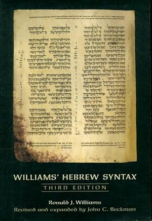 Image du vendeur pour Williams' hebrew syntax - John C. Beckman mis en vente par Book Hmisphres