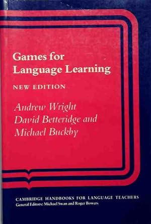 Immagine del venditore per Games for language learning - Andrew Wright venduto da Book Hmisphres