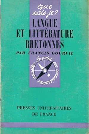 Langue et littérature bretonnes - Francis Gourvil