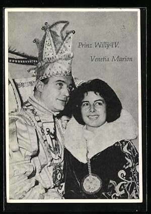 Image du vendeur pour Ansichtskarte Prinzenpaar Willy IV. und Venetia Marion zu Fasching mis en vente par Bartko-Reher