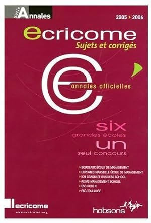 Ecricome Sujets et corrig?s 2005-2006 - Didier Visbecq