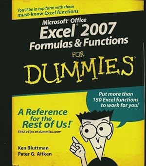 Imagen del vendedor de Microsoft office Excel 2007 formulas and functions for dummies - Ken Bluttman a la venta por Book Hmisphres