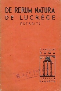 Seller image for De rerum Natura de Lucr?ce (extraits) - Pierre Burney for sale by Book Hmisphres