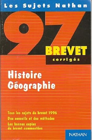 Histoire-G ographie Brevet Sujets corrig s 1997 - Martine Ballereau