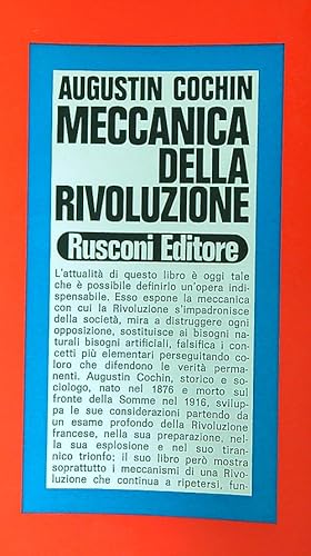 Bild des Verkufers fr Meccanica della rivoluzione zum Verkauf von Librodifaccia