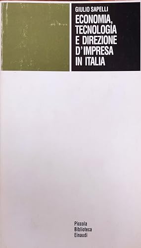 ECONOMIA, TECNOLOGIA E DIREZIONE D'IMPRESA IN ITALIA