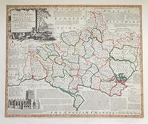 Antique Map DORSET, Emanuel Bowen, Royal English Atlas, Original 1777