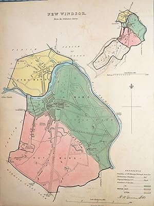 Antique Map WINDSOR, BERKSHIRE, ENGLAND Street Plan, Dawson Original 1832