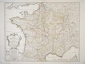 Seller image for Carte de France Dresse pour l'Usage du Roy en Avril 1721 for sale by Pingel Rare Books