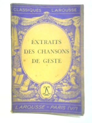 Imagen del vendedor de Extraits des Chansons de Geste a la venta por World of Rare Books