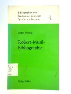 Bild des Verkufers fr Robert-Musil-Bibliographie zum Verkauf von World of Rare Books