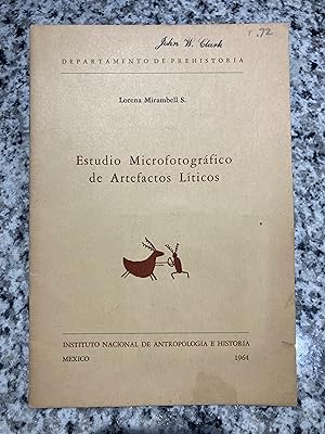 Seller image for Estudio Microfotografico de Artifactos Liticos for sale by TribalBooks