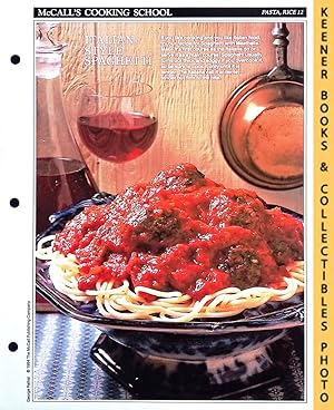 McCall's Cooking School Recipe Card: Pasta, Rice 12 - Spaghetti And Meatballs : Replacement McCal...