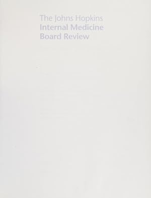 Seller image for The Johns Hopkins Internal Medicine Board Review: Certification and Recertification: Expert Consult - Online and Print (Miller, Johns Hopkins lnternal Medicine Board Review) for sale by Giant Giant