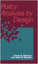 Image du vendeur pour Policy Analysis by Design (Pitt Series in Policy and Institutional Studies) mis en vente par Giant Giant