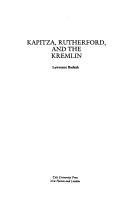 Seller image for Kapitza, Rutherford and the Kremlin for sale by Giant Giant