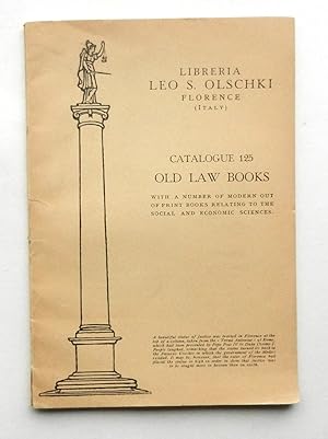 Bild des Verkufers fr Catalogue 125. Old law books. zum Verkauf von Buch- und Kunst-Antiquariat Flotow GmbH